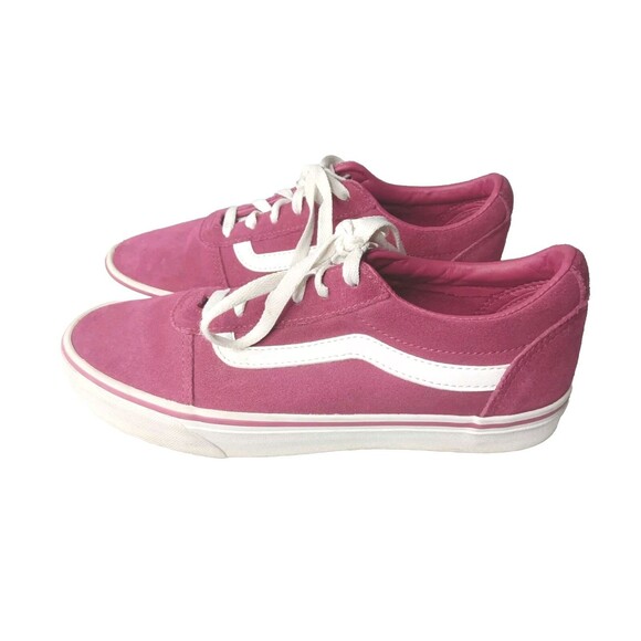 Vans Old Skool Shoes Women Size 9 Maroon Red Suede Sneakers - Picture 4 of 8